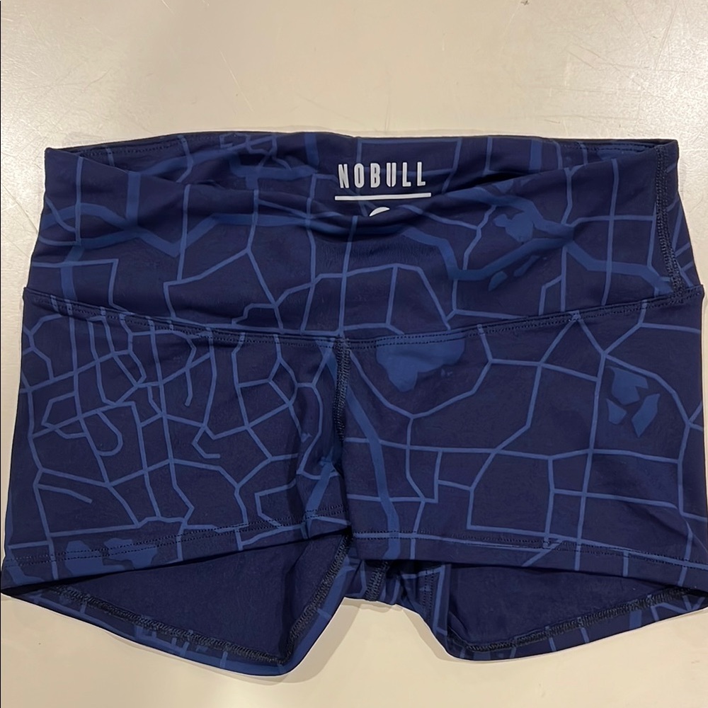NOBULL navy Blue madison print 2” shorts
